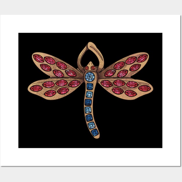 Coraline's Dragonfly Clip Wall Art by daniasdesigns